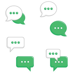 chat overlapping message bubbles round rectangle vector image