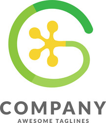 g letter color gecko lizard Vector Image