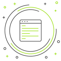 line computer api interface icon isolated on white vector image