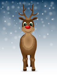 Free Printable Reindeer With Red Nose