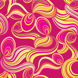 Abstract wave line and loops seamless pattern vector