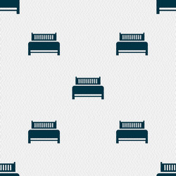 hotel bed icon sign seamless abstract background vector