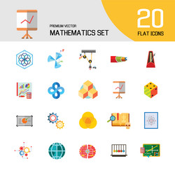 Mathematics icon set Royalty Free Vector Image