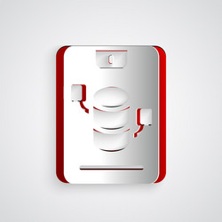 paper cut server data web hosting icon isolated vector image