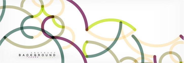 curly lines abstract background color overlapping vector image