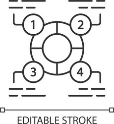 Explanatory diagram linear icon statistics data vector