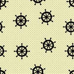 Marine pattern in retro style vector