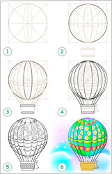 page shows how to learn step by draw vector image