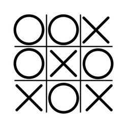 tic tac toe game vector