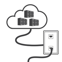 big data icon cloud computing vector image