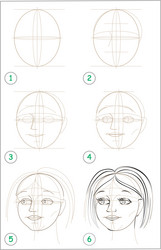 page shows how to learn step by draw vector image