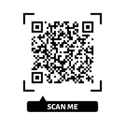 Scan me qr code design for payment text vector