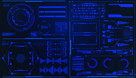 hud futuristic element user interface control vector