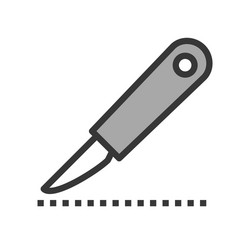 scalpel or lancet is a small and extremely sharp vector image