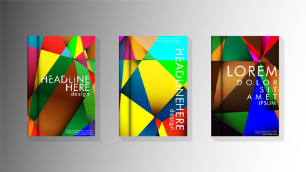 Geometric style with gradients and transparency vector