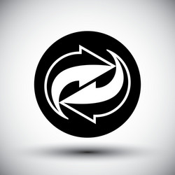 reload refresh arrows loop simple single color vector image