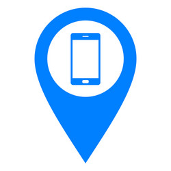 Smartphone and location pin vector