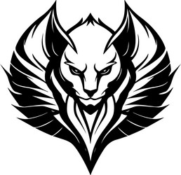 a sphinx cat with menacing look on its face vector image