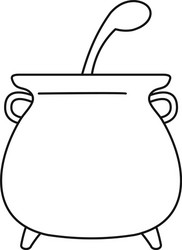 boiled cauldron icon outline style vector