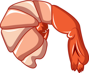 Healthy cooked shrimp icon cartoon style vector