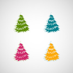 set of trees on a light background vector