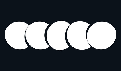 intersecting overlapping circles rings element vector image