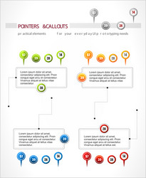Map Pointer & Location Icons Set vector image