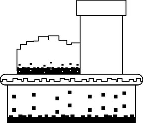 Retro videogame scenery with terrain blue lines Vector Image