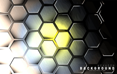 abstract hexagon gradient colorful light pattern vector image