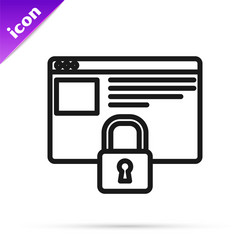 black line secure your site with https ssl icon vector image