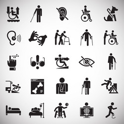 Disability Icons Set Vector Image
