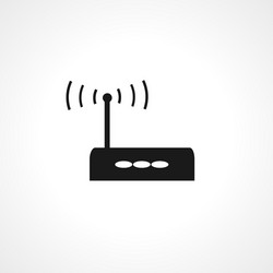 Wifi router simple isolated web icon vector