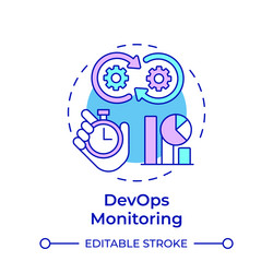 devops monitoring multi color concept icon vector image