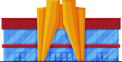 Facade modern shopping mall commercial building vector