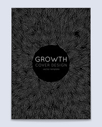 Cover with generative branch growth pattern vector