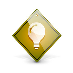 light bulb new idea concept web button vector image