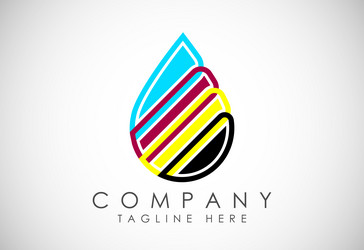 Digital printing logo design template Royalty Free Vector