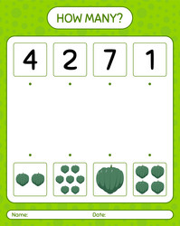how many counting game with acorn squash vector image