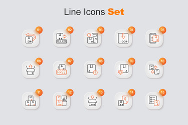 set line verification of delivery list waybill vector image