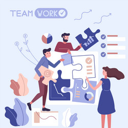 teamwork process colleagues vector