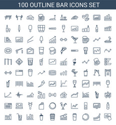 bar icons vector