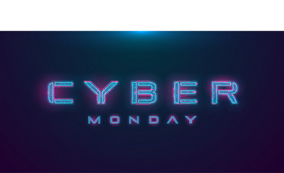 cyber monday sale hud hologram cyberpunk style vector