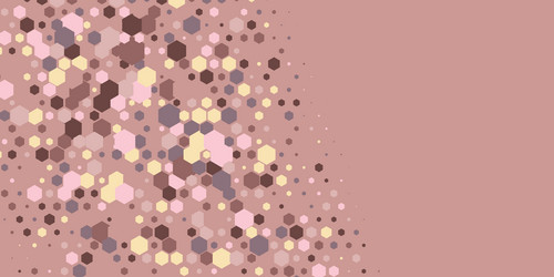 geometric multi size hexagon with color vector
