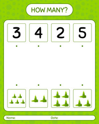 How many counting game with bamboo shoot vector