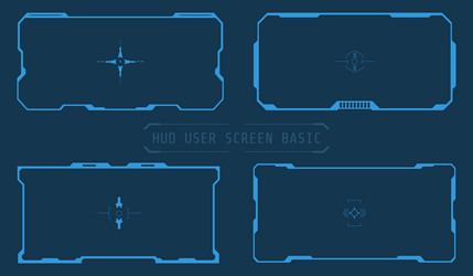 Hud virtual futuristic elements user screen basic vector