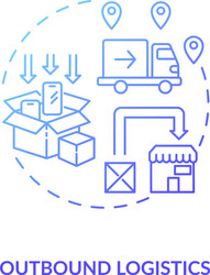 outbound logstics concept icon vector