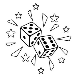 Playing dice game craps image vector