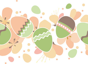 Seamless horizontal easter pattern vector