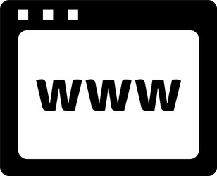 web page icon in flat style for apps ui websites vector image
