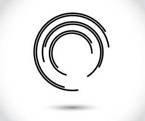 Abstract lines in circle form design element vector